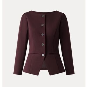 OGL NWT Ponte-De-Roma Empower Stretch Boatneck Blazer